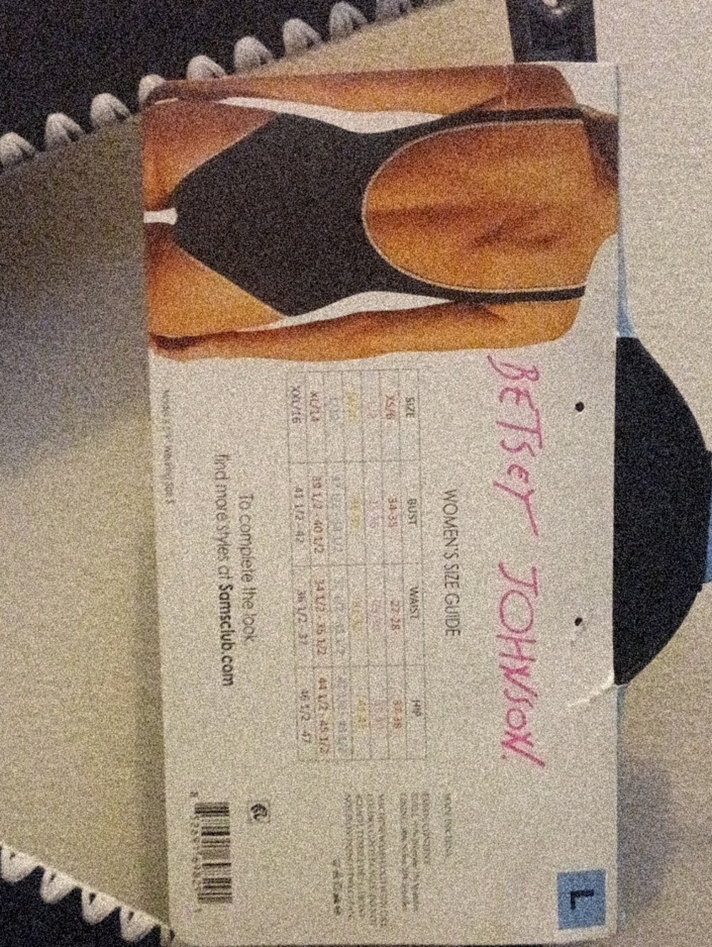 Betsey Johnson LRG Swimsuit Black W/ White Accent Trim - Picture 3 of 5